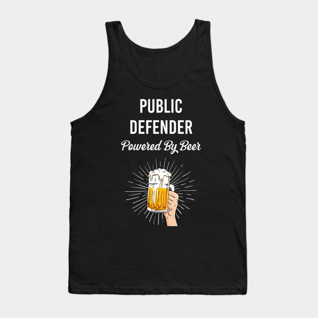 Beer Public defender Tank Top by Happy Life